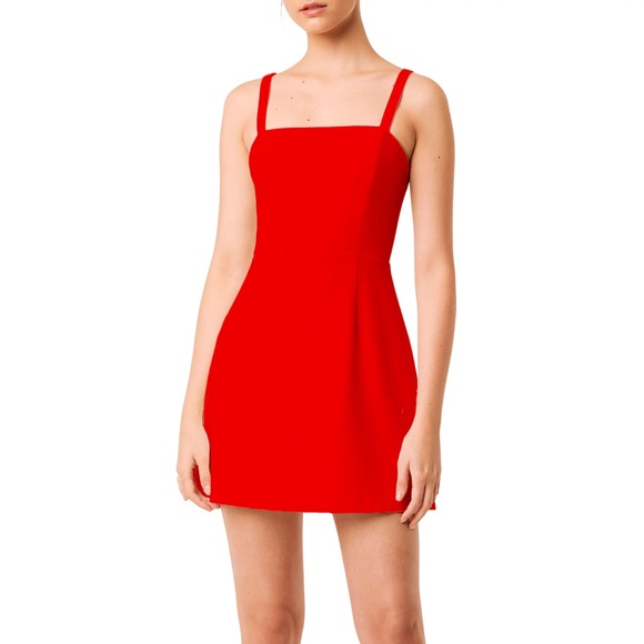 French Connection Red Adjustable Strap A-line Mini Dress - Picture 1 of 4